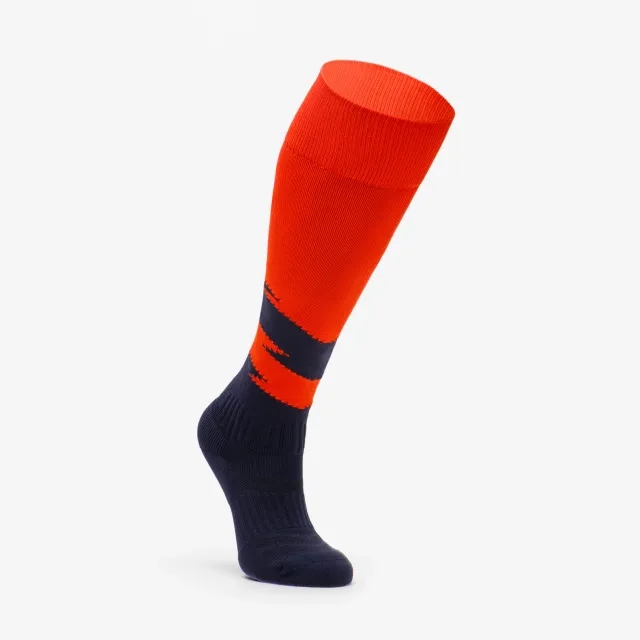 Kipsta Kids' Football Socks - Red/Navy