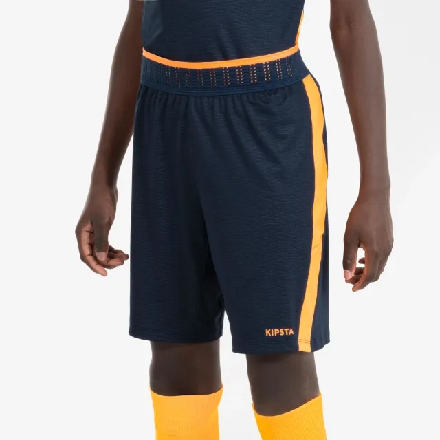 Kipsta Kids' Football Shorts Clr - Navy & Orange