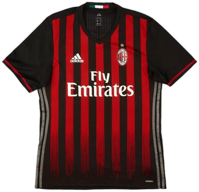 adidas 2016-17 AC Milan Home Shirt - 6/10 - (L)