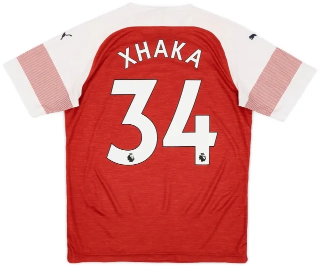 Puma 2018-19 Arsenal Home Shirt Xhaka #34 - 8/10 - (M)