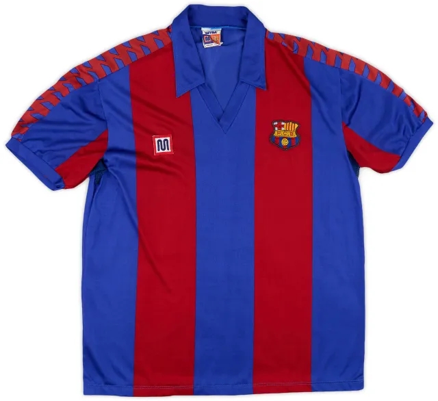 Meyba 1984-89 Barcelona Home Shirt - 9/10 - (XL)