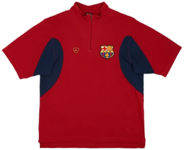 2000-01 Barcelona Nike 1/4 Zip Top - 9/10 - (S)