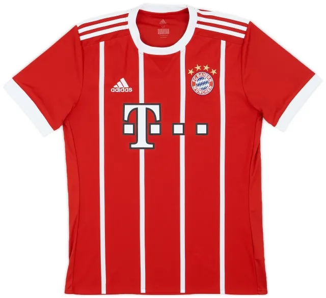 adidas 2017-18 Bayern Munich Home Shirt - 9/10 - (M)