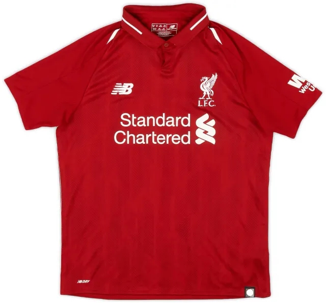 NewBalance 2018-19 Liverpool Home Shirt - 7/10 - (XL.Boys)