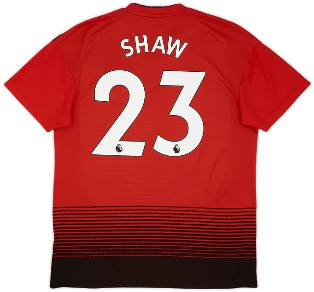 adidas 2018-19 Manchester United Home Shirt Shaw #23 - 9/10 - (L)