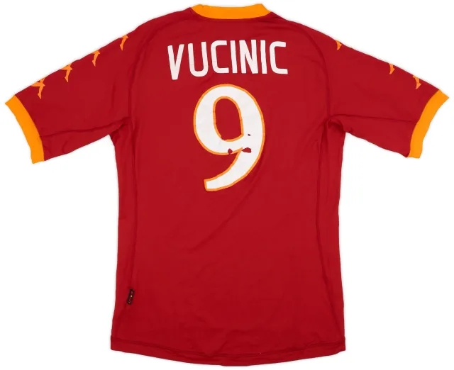 Kappa 2010-11 Roma Basic Home Shirt Vucinic #9 - 5/10 - (XL)