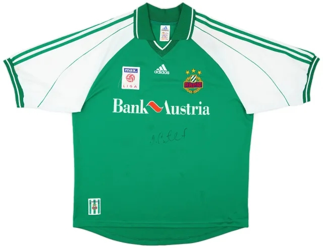 adidas 1999-00 Rapid Vienna Signed Home Shirt - 6/10 - (XL)