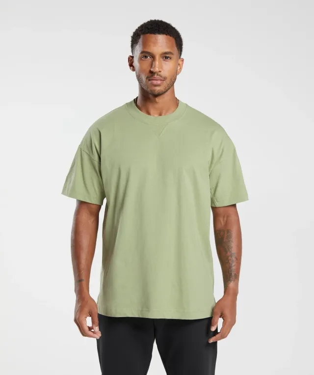 Gymshark Rest Day Essentials T-Shirt - Light Sage Green