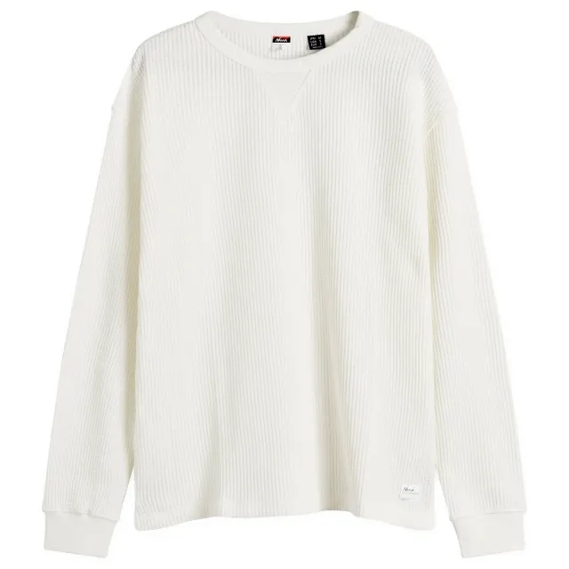 Nanga Men's Long Sleeve Eco Hybrid Waffle T-Shirt White