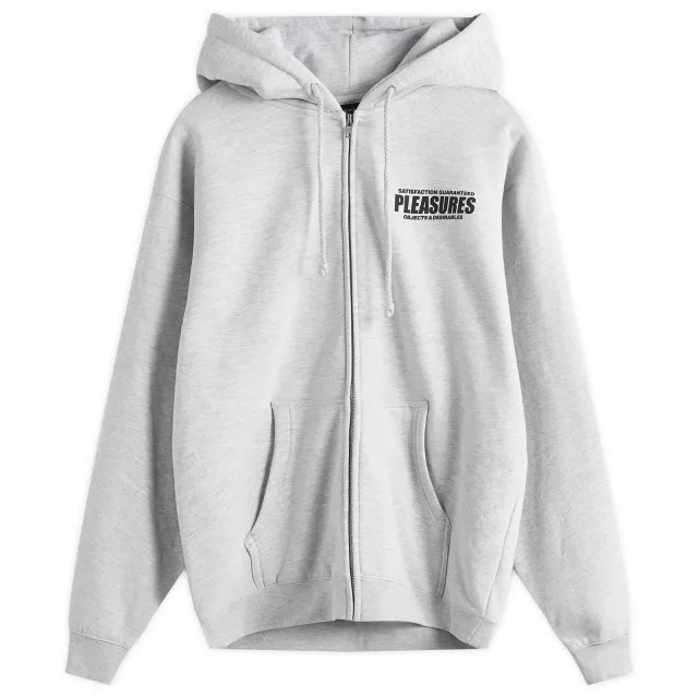 Pleasures Men's Staff Zip Hoodie Heather Grey