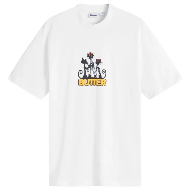 Butter Goods Men's Cats T-Shirt White