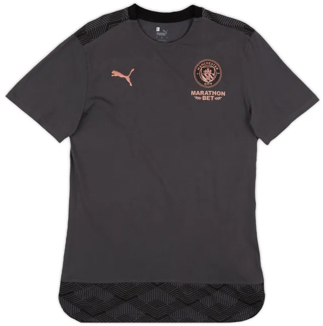 2020-21 Manchester City Puma Casuals Tee - 9/10 - (M)