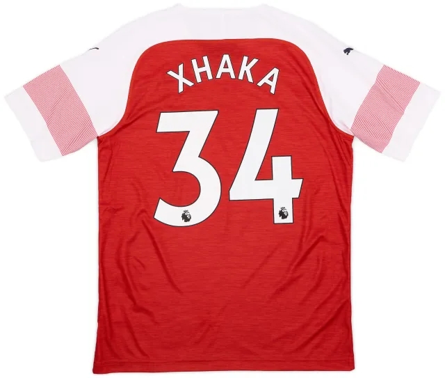 Puma 2018-19 Arsenal Home Shirt Xhaka #34 - 10/10 - (M)