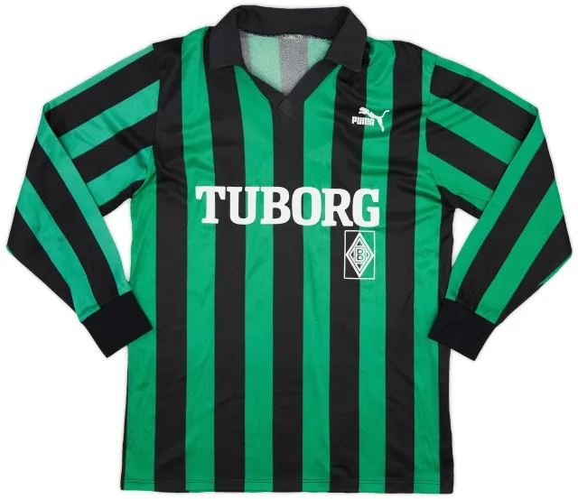 Puma 1990-92 Borussia Monchengladbach Away L/S Shirt #9 - 6/10 - (L)