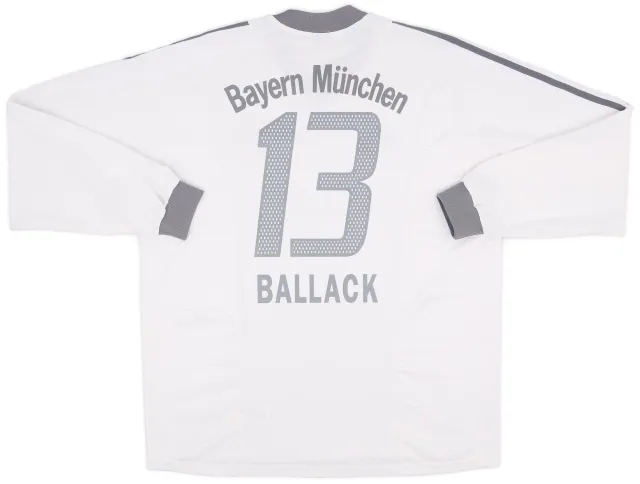adidas 2002-03 Bayern Munich Away L/S Shirt Ballack #13 - 9/10 - (XL)