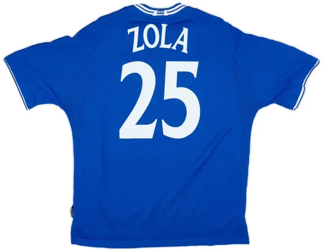 Umbro 1999-01 Chelsea Home Shirt Zola #25 - 9/10 - (XXL)