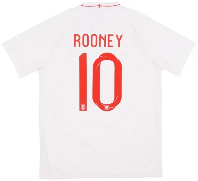 Nike 2018-19 England Home Shirt Rooney #10 - 6/10 - (L)