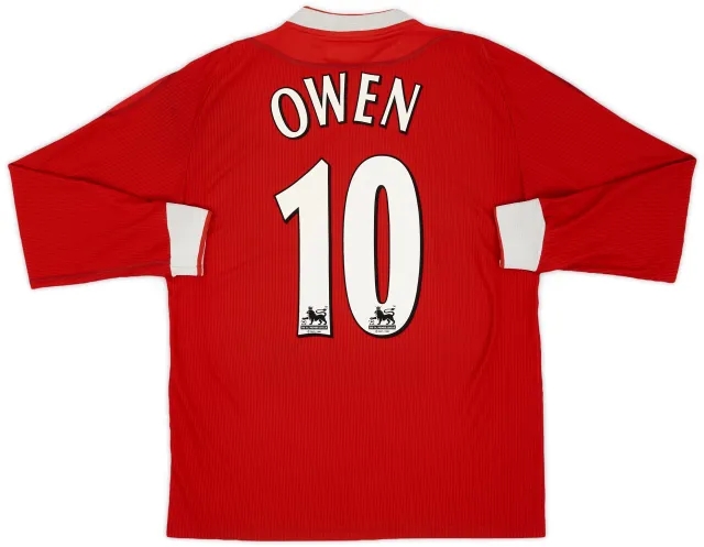 Reebok 2002-04 Liverpool Home L/S Shirt Owen #10 - 5/10 - (M)