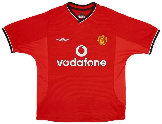 Umbro 2000-02 Manchester United Home Shirt - 8/10 - (Y)