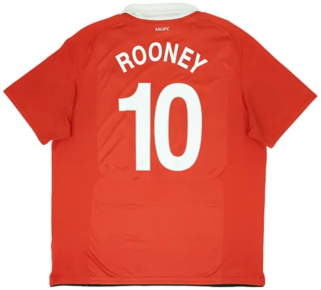 Nike 2010-11 Manchester United Home Shirt Rooney #10 - 5/10 - (XXL)