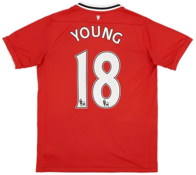 Nike 2011-12 Manchester United Home Shirt Young #18 - 8/10 - (XL.Boys)