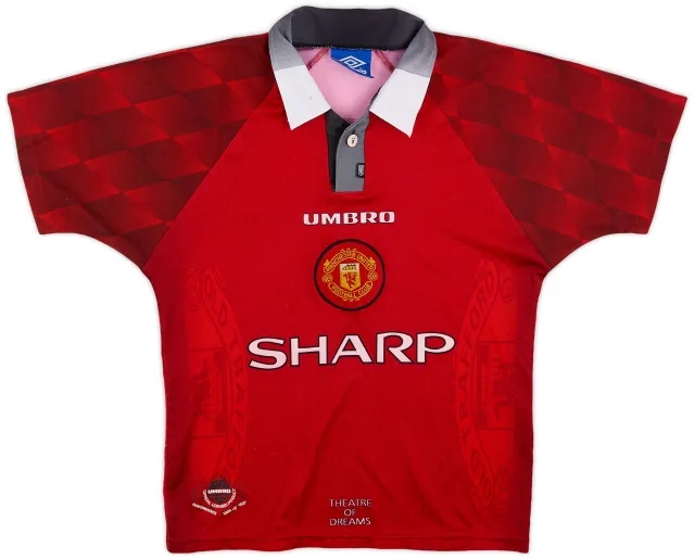 Umbro 1996-98 Manchester United Home Shirt - 6/10 - (Y)