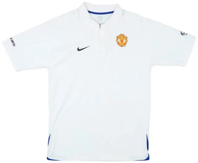 2005-06 Manchester United Nike 1/4 Zip Polo Shirt - 7/10 - (M)