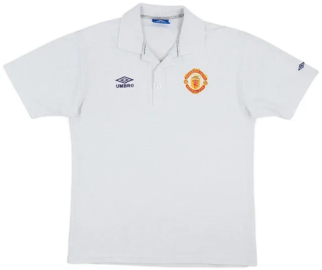 1996-97 Manchester United Umbro Polo Shirt - 9/10 - (XL)