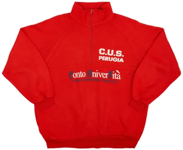 Hoodies/Sweat Tops 1990-92 Perugia Duet Sport 1/4 Zip Sweat Top - 8/10 - (XL)