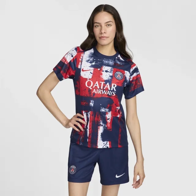 Paris Saint-Germain Academy Pro Home Women's Nike Dri-FIT Football Pre-Match Top - Blue - Polyester