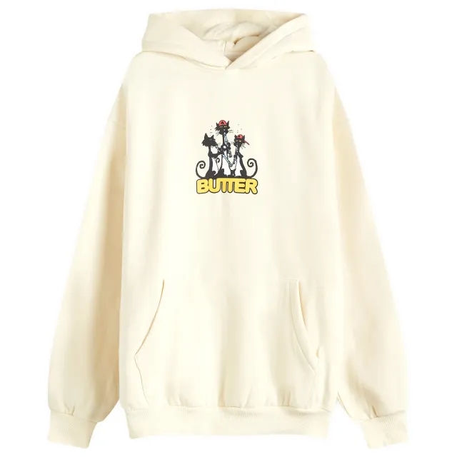 Butter Goods Men's Cats Hoodie Cream