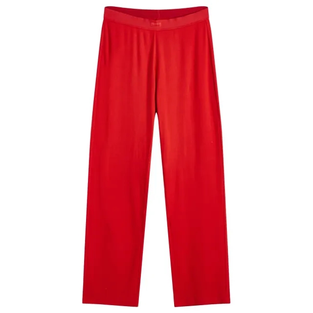 SKIMS Women's Cotton Rib Pant Cranberry