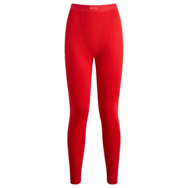 SKIMS Women's Cotton Rib Legging Cranberry