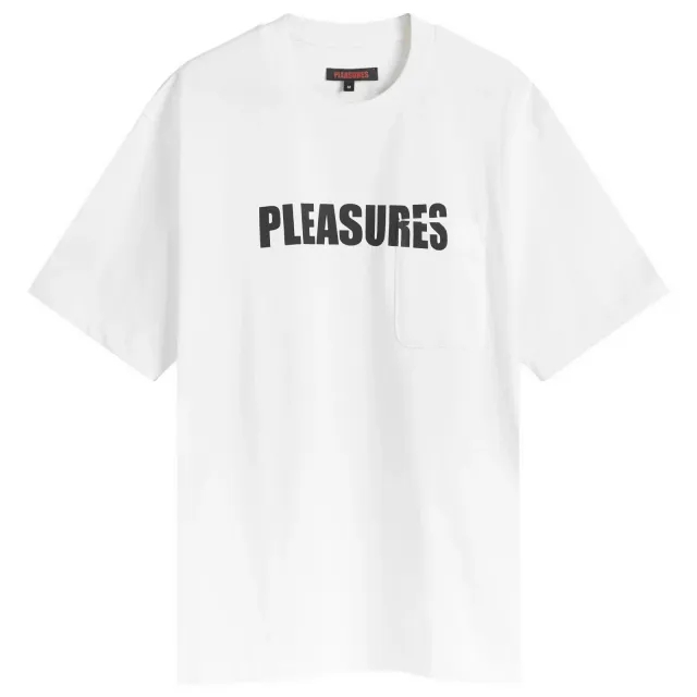 Pleasures Men's Impact Pocket Heavyweight T-Shirt White