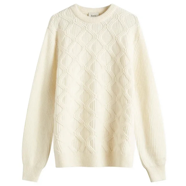 Foret Men's Bow Cable Knit Jumper Cloud