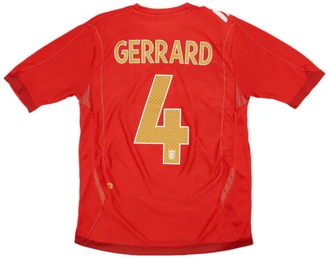 Umbro 2006-08 England Away Shirt Gerrard #4 - 4/10 - (M)