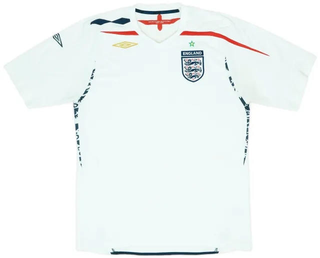 Umbro 2007-09 England Home Shirt - 5/10 - (L)