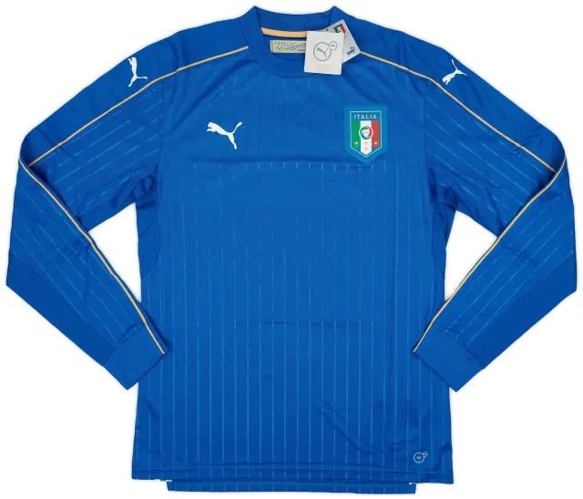 Puma 2016-17 Italy Player Issue Home L/S Shirt (L)
