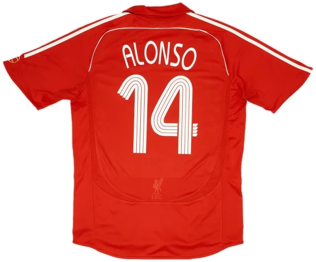adidas 2006-08 Liverpool Home Shirt Alonso #14 - 5/10 - (L)