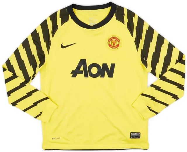 Nike 2010-11 Manchester United Yellow GK Shirt - 5/10 - (M.Boys)