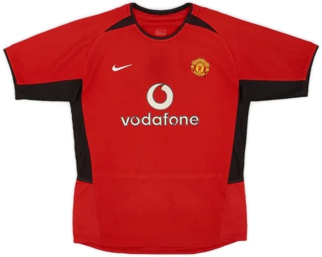 Nike 2002-04 Manchester United Home Shirt - 7/10 - (L.Boys)