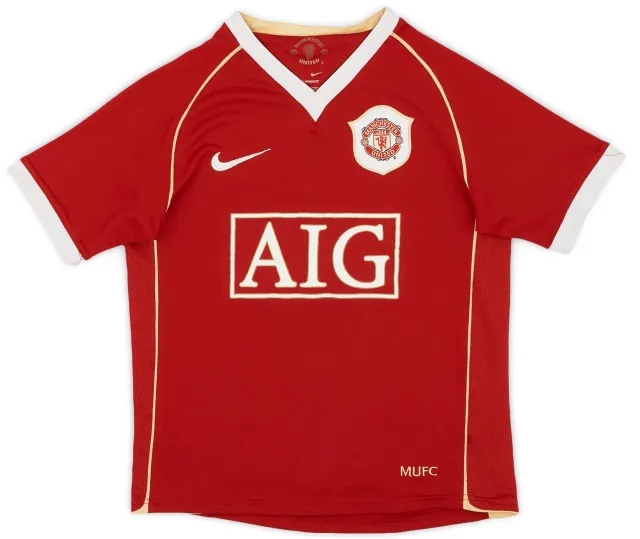 Nike 2006-07 Manchester United Home Shirt - 7/10 - (S.Boys)