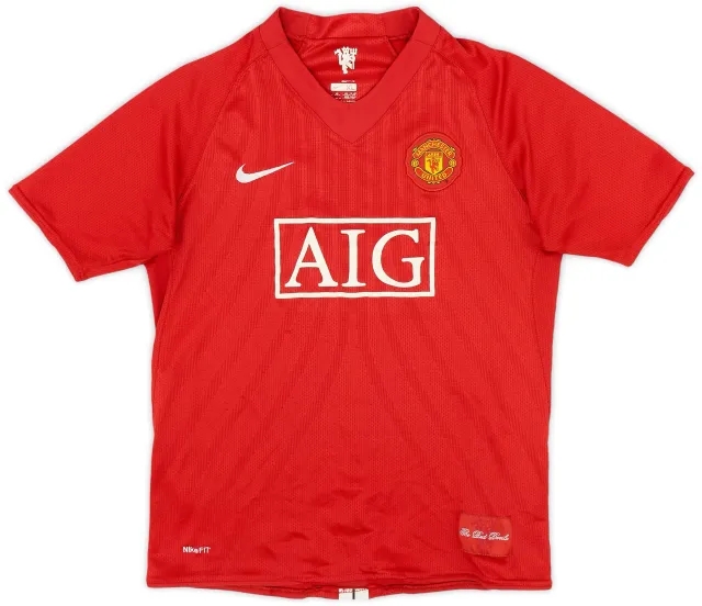 Nike 2007-09 Manchester United Home Shirt - 5/10 - (XL.Boys)