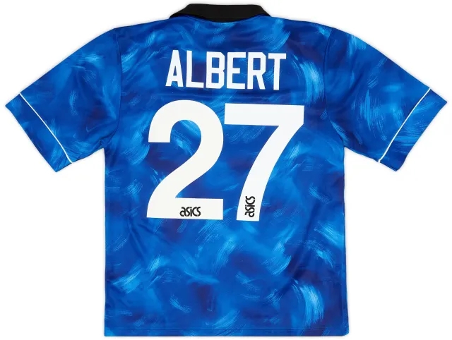 Asics 1993-95 Newcastle Away Shirt Albert #27 - 8/10 - (M)