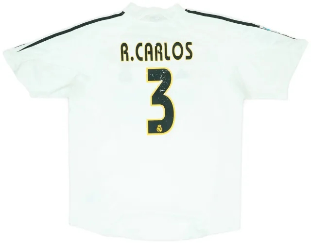 adidas 2004-05 Real Madrid Home Shirt R. Carlos #3 - 5/10 - (L)
