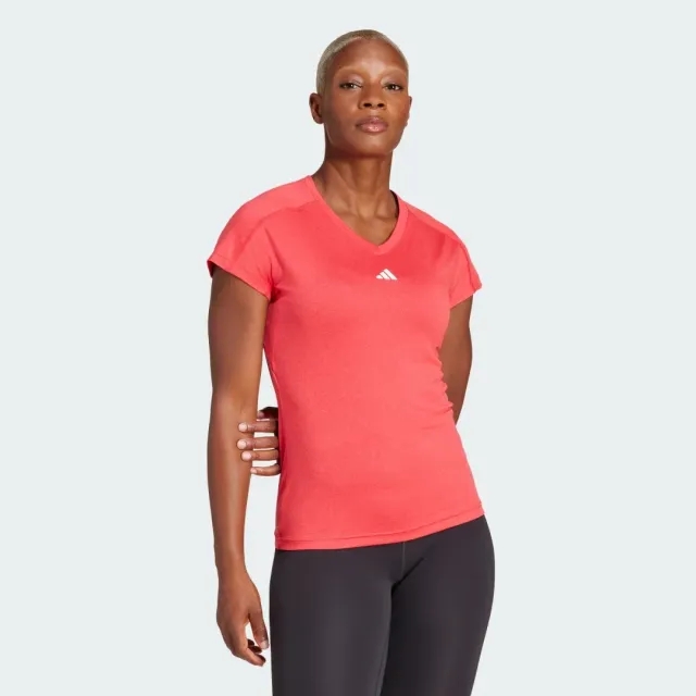 Adidas Aeroready Train Essentials Minimal Branding V-neck Short Sleeve T-shirt