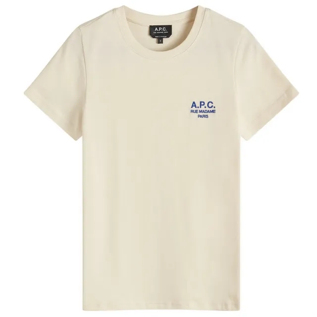 A.P.C. Women's Denise Logo T-Shirt White/Blue