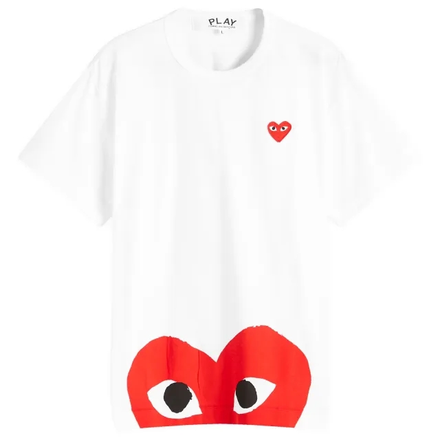 Comme des Garçons Play Men's Oversized Heart T-Shirt White