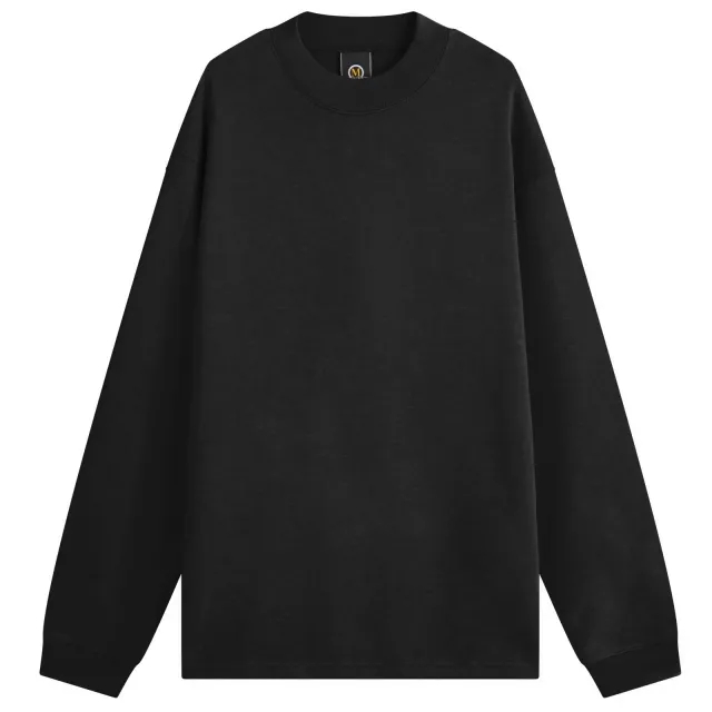 FrizmWORKS Men's Mock Neck Long Sleeve T-Shirt Black