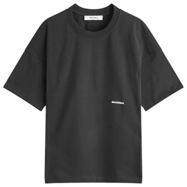 about:blank Men's Box Logo T-Shirt Black/Ecru